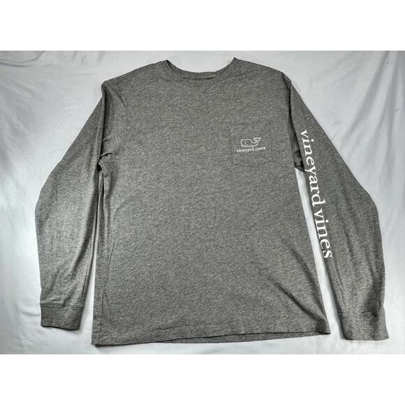 Vineyard Vines Men's S Grey Long Sleeve Graphic Logo T-Shirt - Picture 1 of 7